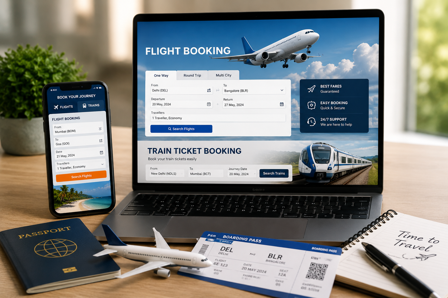 Flight & Train Ticket Booking Wayanad
